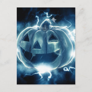 Cartão Postal Spooky Jack-o-Lantern