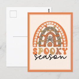 Cartão Postal Spooky Season Halloween Rainbow Fall