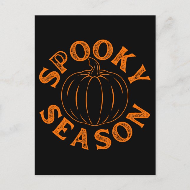 Cartão Postal Spooky Season Pumpkin (Frente)