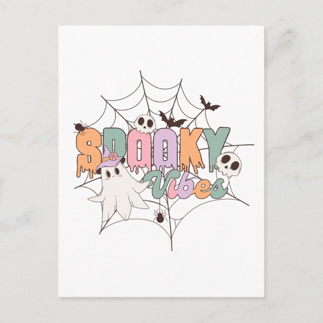 Cartão Postal Spooky Vibes Halloween (Frente)