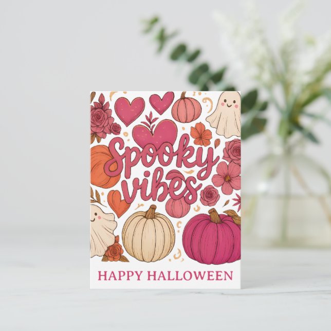 Cartão Postal Spooky Vibes - Halloween (Em pé/Frente)