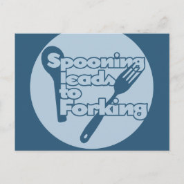 Cartão Postal Spooning leads to forking