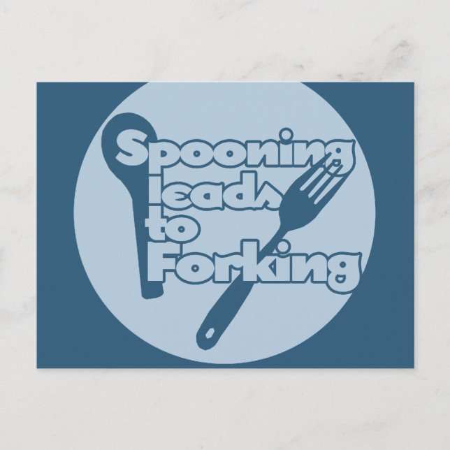 Cartão Postal Spooning leads to forking (Frente)