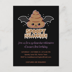 Cartão Postal Spoopy Halloween Kawaii Aniversário