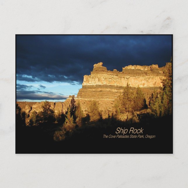 Cartão postal Spot Light no Navio Rock (Frente)