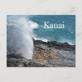 Cartão Postal Spouting Horn em Kauai, Havaí