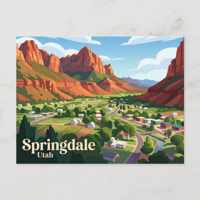 Cartão Postal Springdale EUA (Frente)