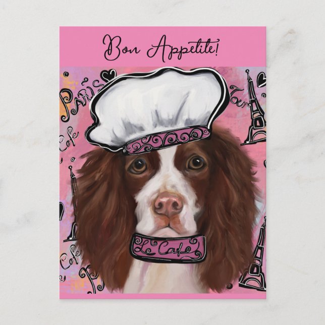 Cartão Postal Springer Spaniel Inglês (Frente)