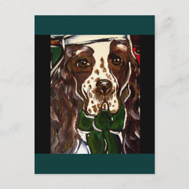 Cartão Postal Springer Spaniel Inglês (Frente)