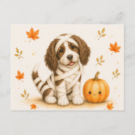 Cartão Postal Springer Spaniel Múmia Halloween
