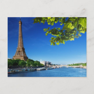 Cartão Postal Springtime Em Paris