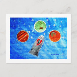 Cartão Postal ...Springtime In Space...art by Jutta Gabriel...