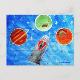Cartão Postal ...Springtime In Space...art by Jutta Gabriel...