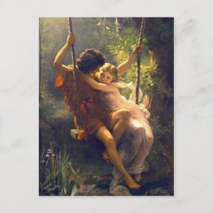 Cartão Postal Springtime ~ Lovers em Swinting