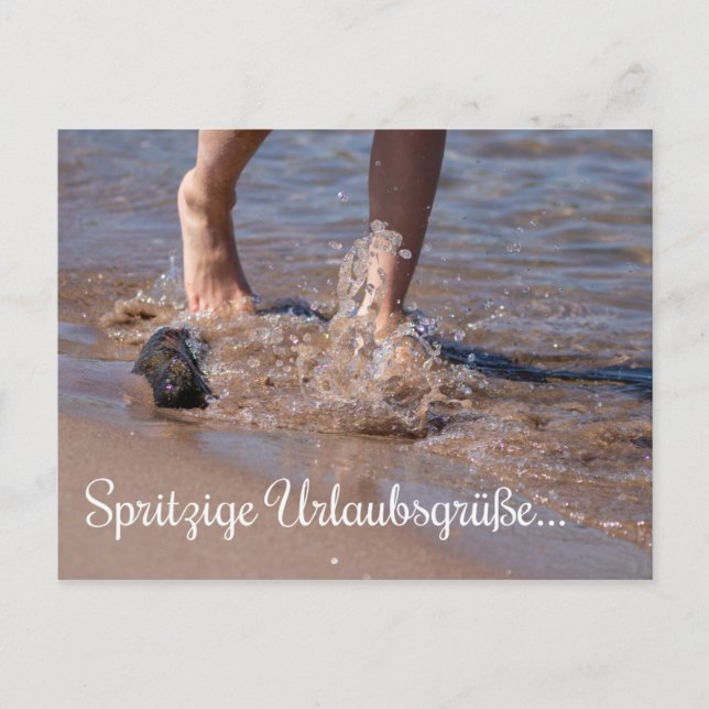 Cartão Postal Spritzige Urlaubsgrüße direkt aus dem Meer! (Frente)