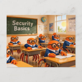 Cartão Postal Spy Crab Classroom Learning Essential Security Bas