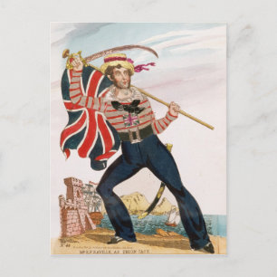 Cartão Postal Sr. E.F. Saville como 'Union Jack