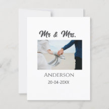 Sr e Sra adicionam data ano presente casamento nom