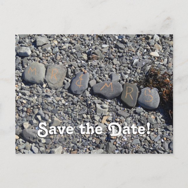 Cartão Postal Sr. e Sra. Beach Rocks no porto Bar (Frente)