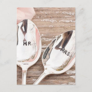 Cartão Postal Sr. e Sra. design de celebração do casamento