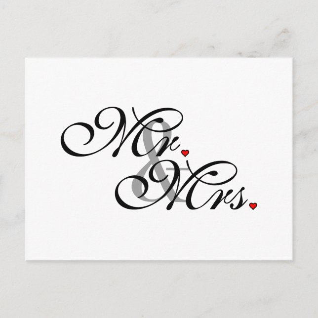 Cartão Postal Sr. e Sra. Marido Esposam Sua Nova Semana (Frente)