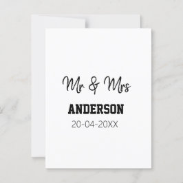 Cartão Postal Sr. & Sra. adicionar nome da família data ano casa