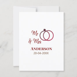 Cartão Postal Sr. & Sra. adicionar nome da família data ano casa