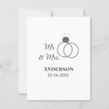 Sr & Sra adicionar sobrenome data ano lembrancinha