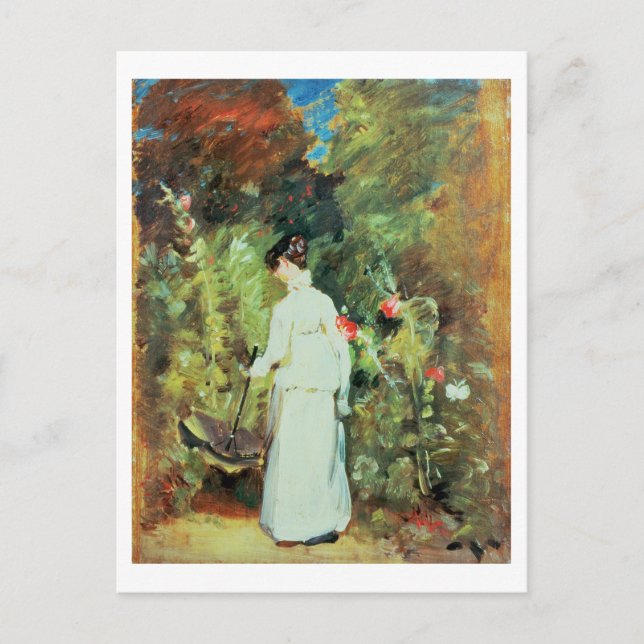 Cartão Postal Sra. Constable em seu Jardim (Frente)