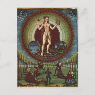 Cartão Postal Sra. Lat. 209 f.9v Vênus, de "De Sphaera", c.1470