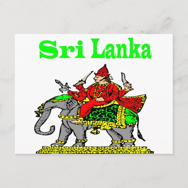 Cartão Postal Sri Lanka (Frente)