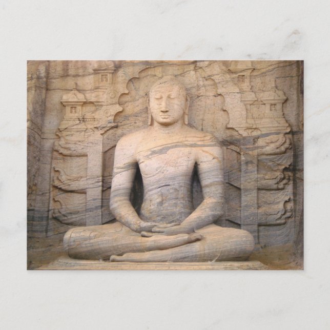 Cartão Postal Sri Lanka - Polonnaruwa - Gal Vihara (Frente)