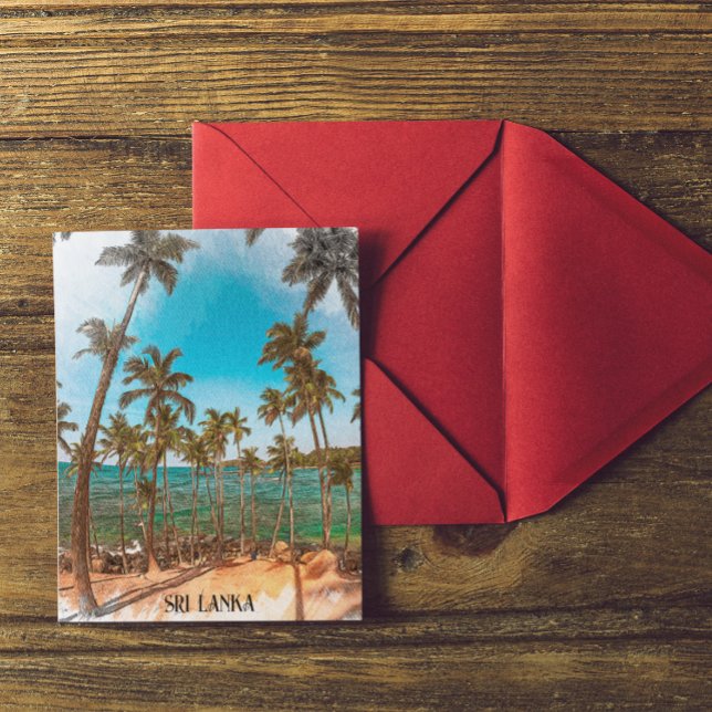 Cartão Postal Sri Lanka - Viagem de cenários tropicais (sri lanka tropical scenery postcard)