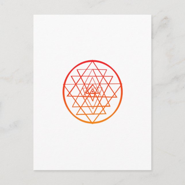 Cartão Postal Sri Yantra (Frente)