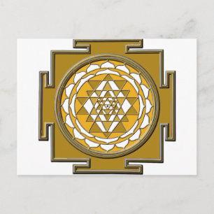 Cartão Postal Sri Yantra Bronze