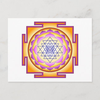 Cartão Postal Sri Yantra Chakra Shiva Shakti Navayoni Goddess 