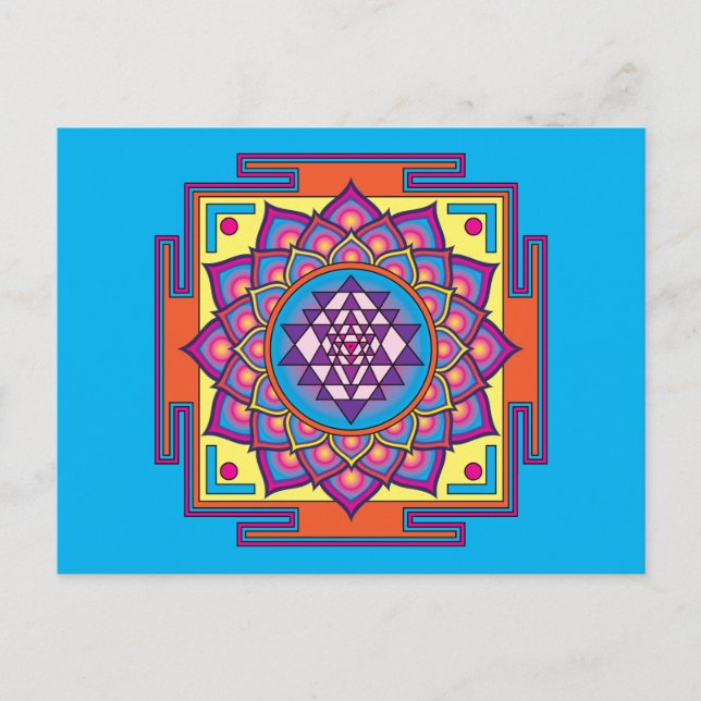 Cartão Postal Sri Yantra Mandala (Frente)