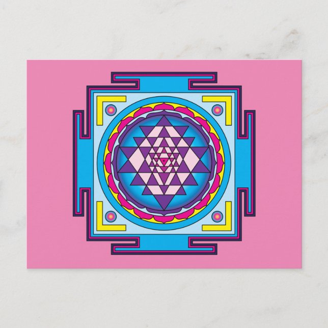 Cartão Postal Sri Yantra Mandala (Frente)