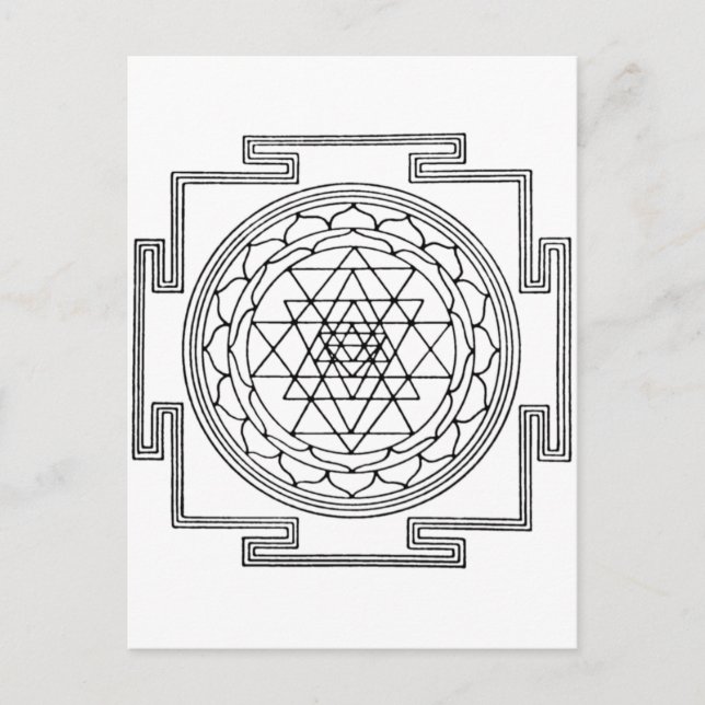 Cartão Postal Sri Yantra Mandala (Frente)
