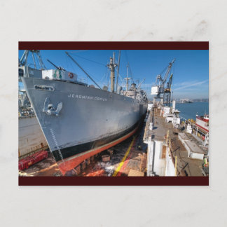 Cartão Postal SS Jeremiah O'Brien Liberty Ship em Dry Dock