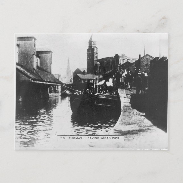 Cartão Postal SS Thomas deixando Wigan Pier (Frente)