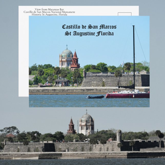 Cartão Postal St Augustine FL histórico Castillo de San Marcos (Criador carregado)