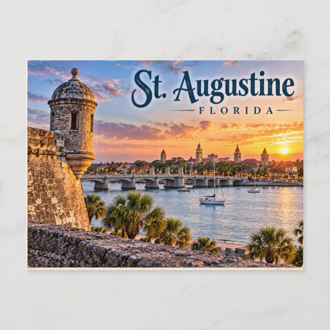 Cartão Postal St. Augustine Flórida (Frente)
