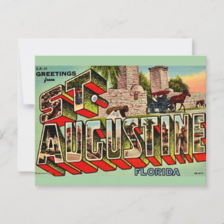Cartão Postal St Augustine Flórida Antiga