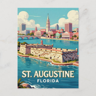 Cartão Postal St. Augustine Flórida Viagem Cidade Histórica 🏰