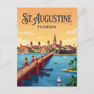 Cartão Postal St. Augustine Frente ao Mar EUA