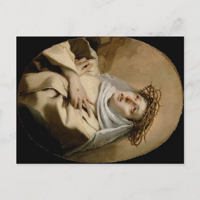 Cartão Postal St. Catherine of Siena Hl. Katharina Siena Tiepolo (Frente)