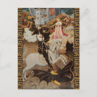 Cartão Postal St. George and The Dragon by Bernat Martorell