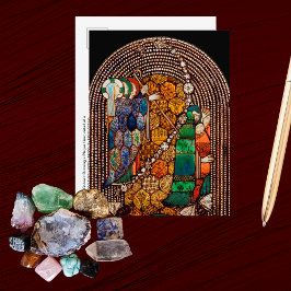 Cartão Postal St. Gobnait Desenhando uma Linha de Praga