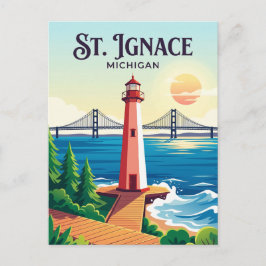 Cartão Postal St. Ignace EUA